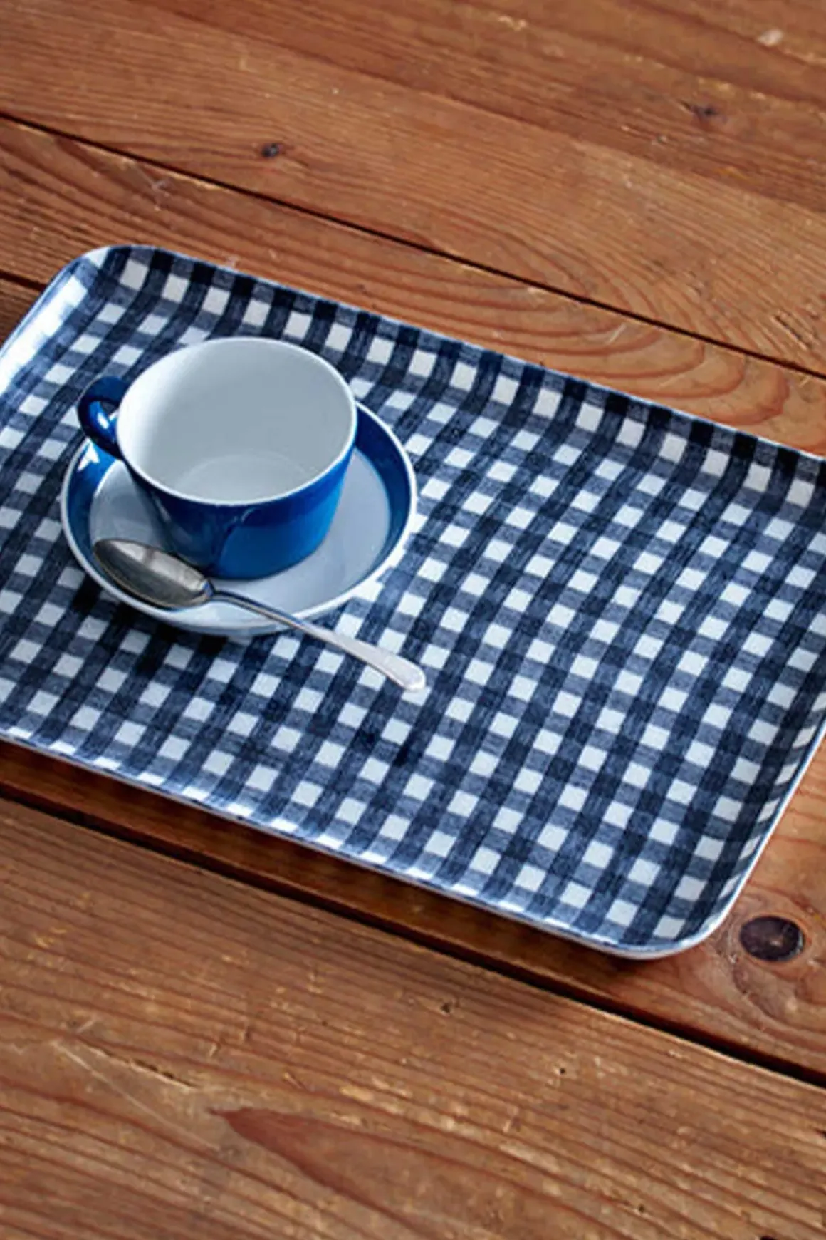 Serveringsbrett - M Navy/White Checks