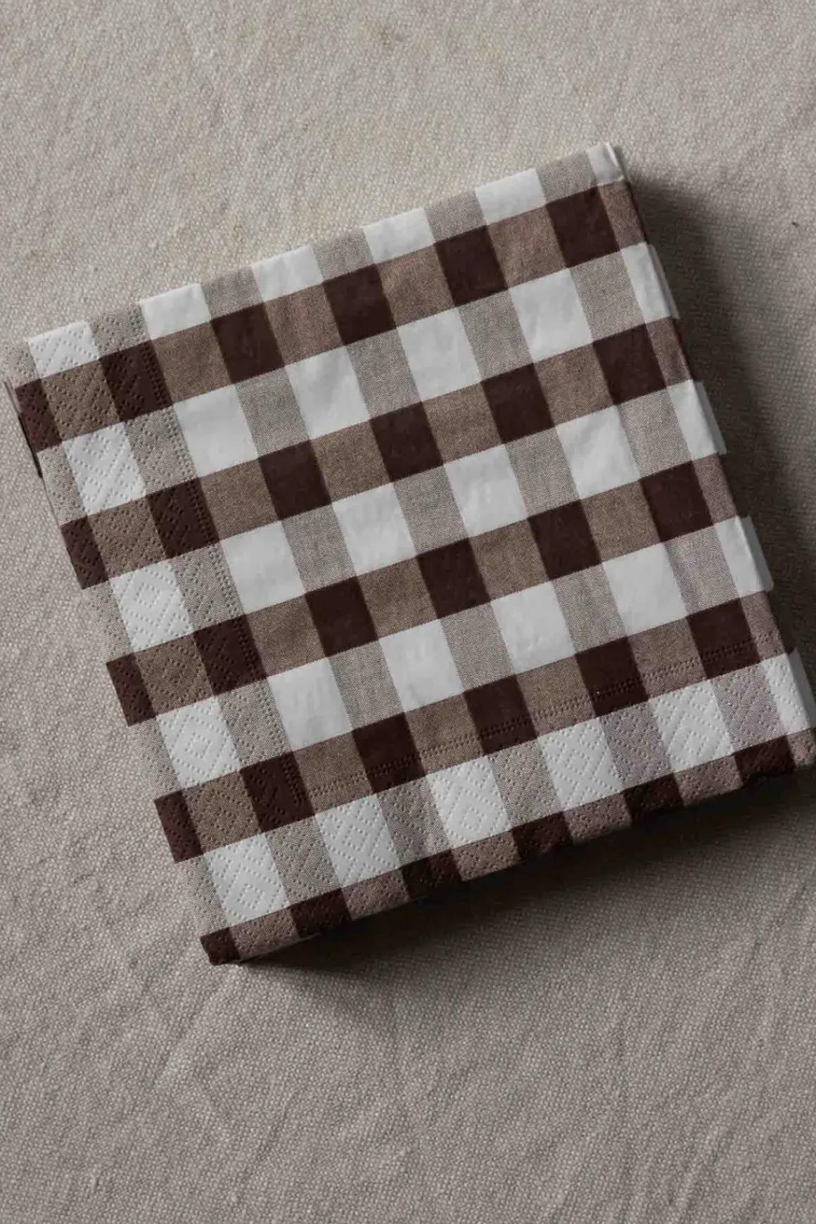 Serviett - Lunsj Chocolate Ginghamn