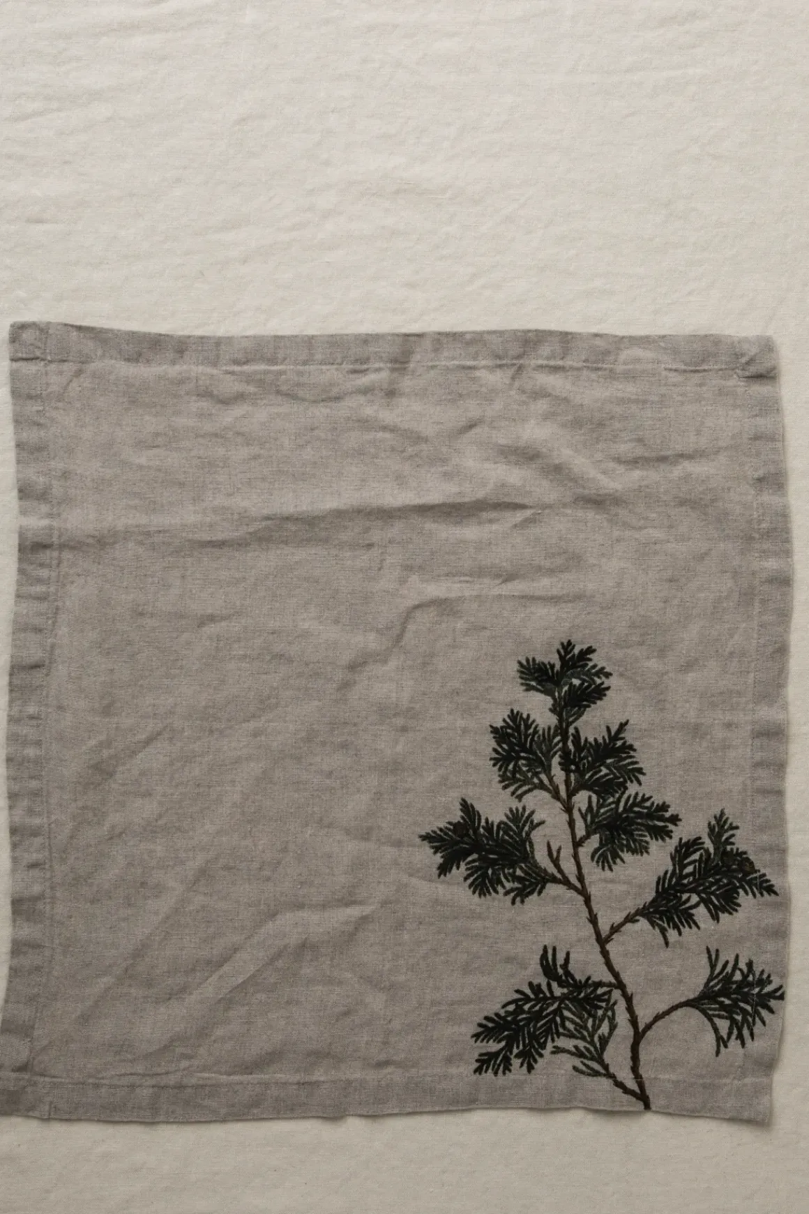 Serviett - Whispering Leaves 45x45cm Grå/Grønn