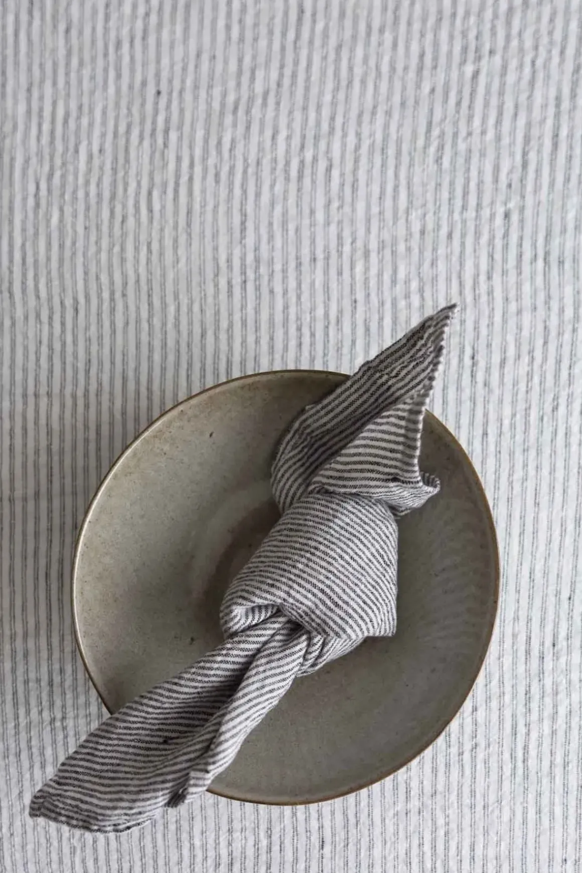 Serviett - 45x45 Black/White Stripe