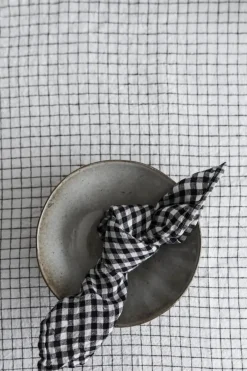 Serviett - 45x45cm Black Gingham