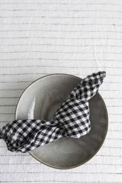 Serviett - 45x45cm Black Gingham