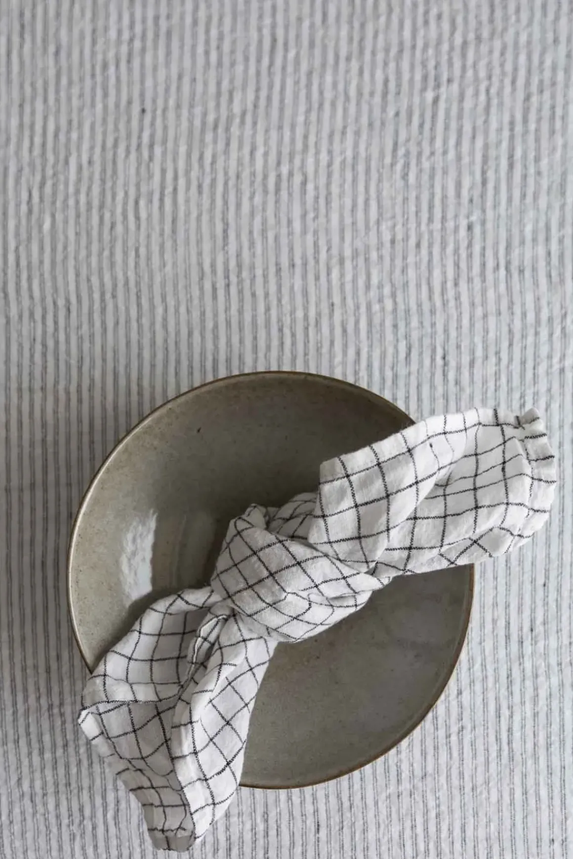 Serviett - 45x45Cm White/Black Checks