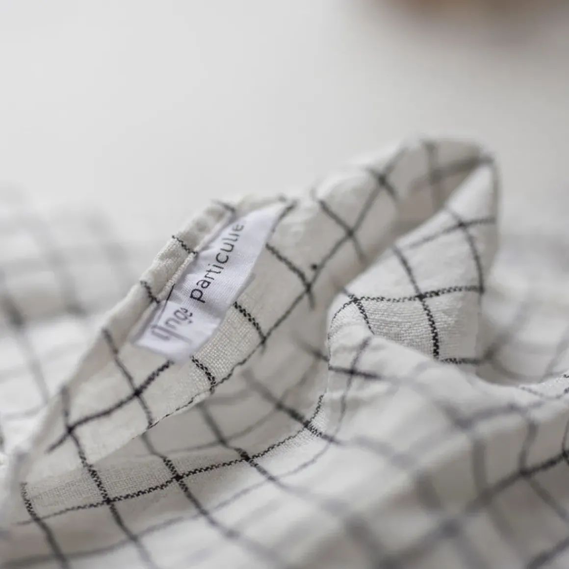 Serviett - 45x45Cm White/Black Checks