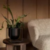 Sidebord - Androgyne dia50cm Walnut/Walnut