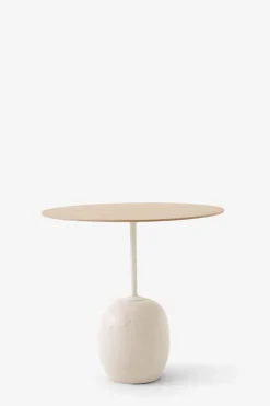 Sidebord - Lato LN9 Lacquered Oak w/Crema Diva Marble
