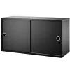 Skap - Skyvedører 78x30x42 Sort Ask