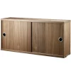 Skap - Skyvedører 78x20x37 Valnøtt