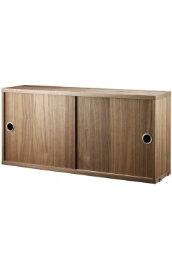 Skap - Skyvedører 78x20x37 Valnøtt