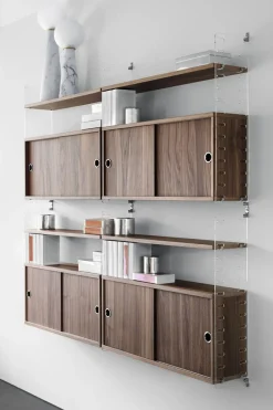 Skap - Skyvedører 78x20x37 Valnøtt