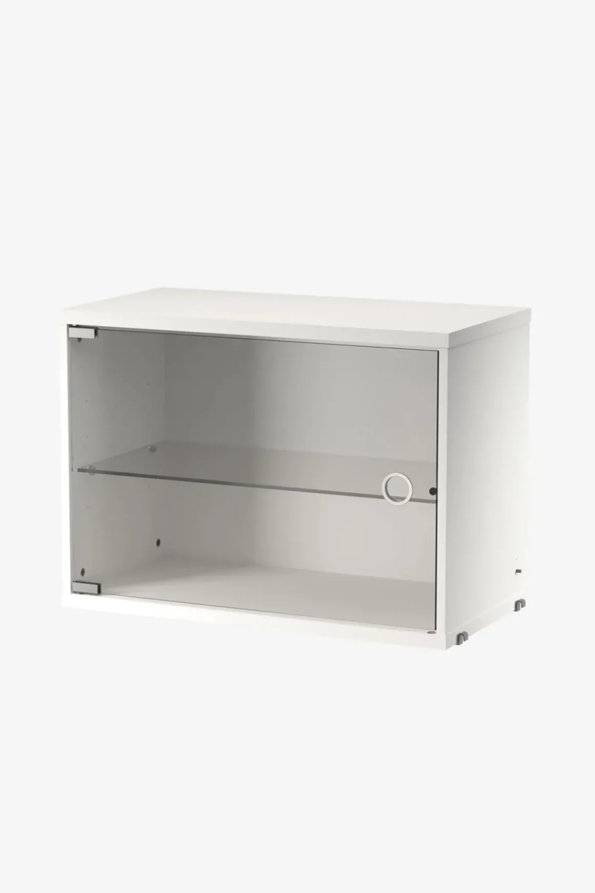 Skap - Vitrineskap Hengslet Glassdør 58x30x42 Hvit