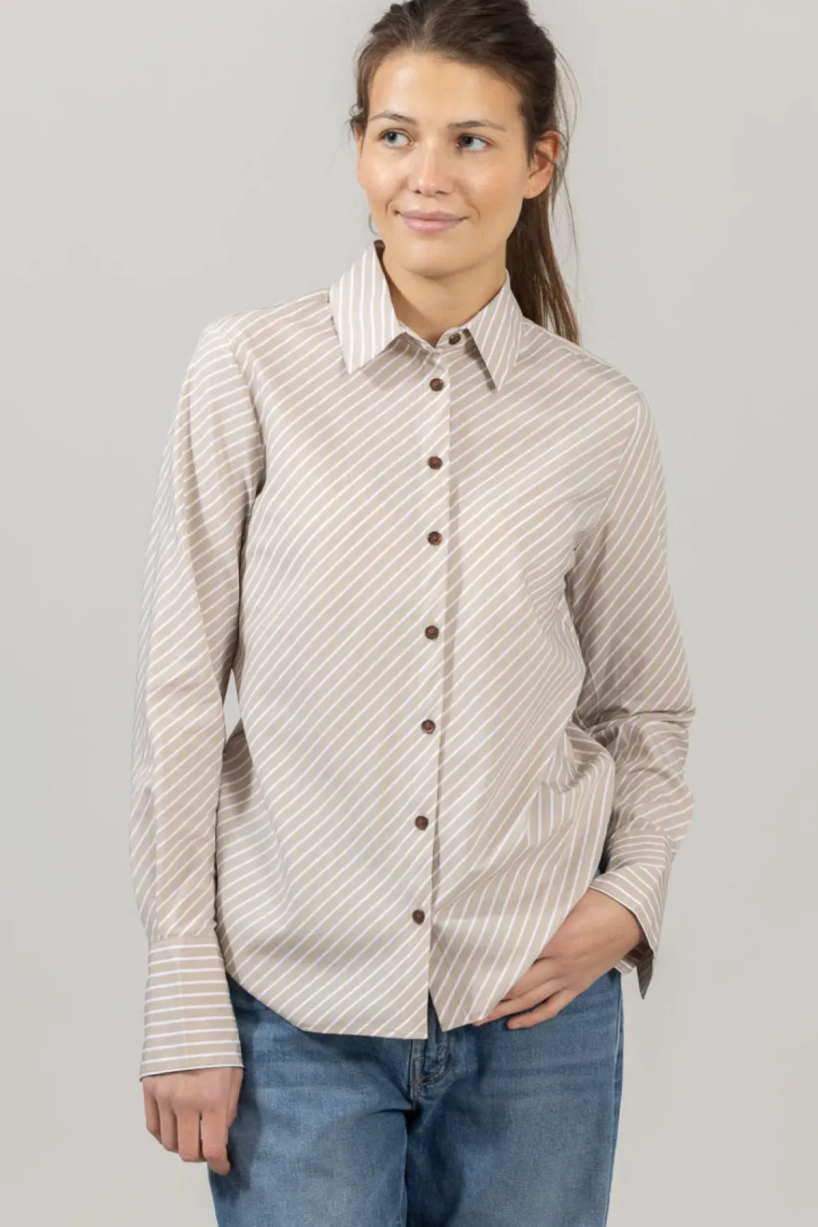 Skjorte - Sylvia Stripe Poplin Shirt