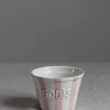 Skål - Godis Striper Rosa/Hvit