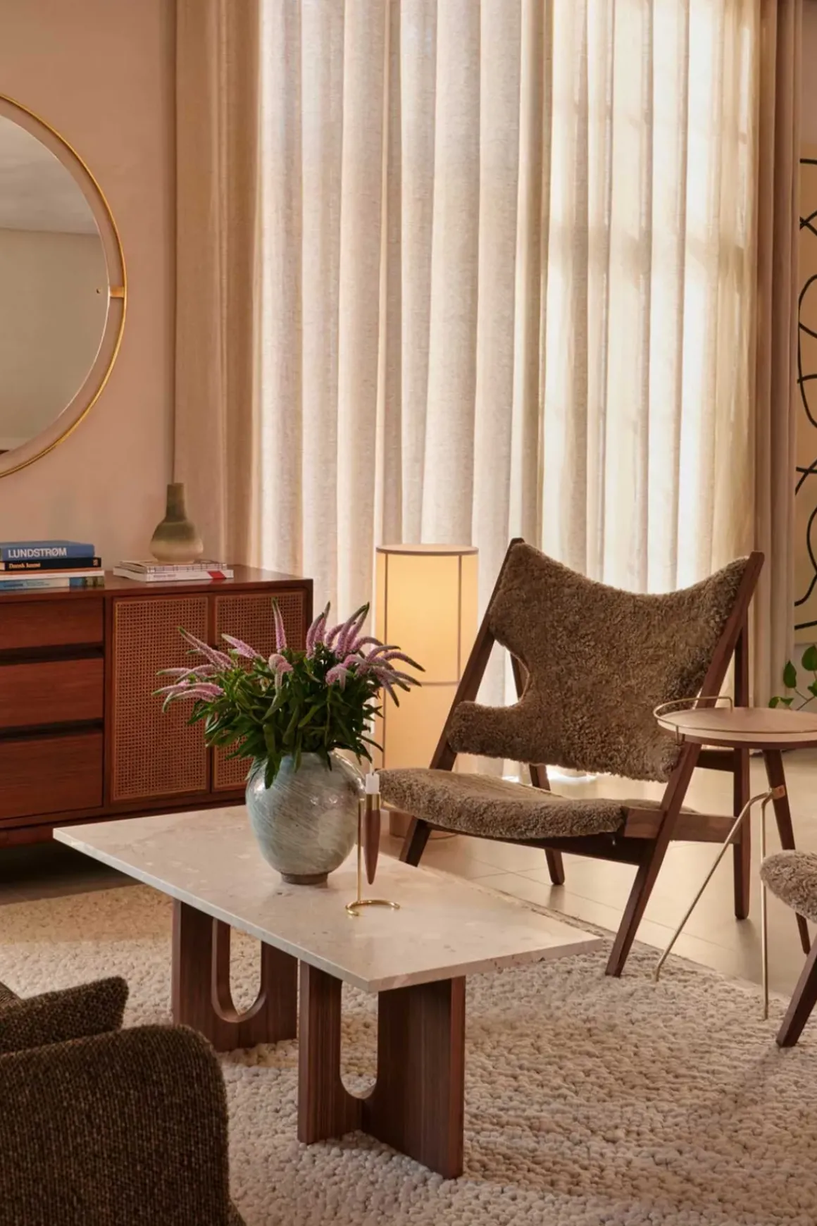 Sofabord - Androgyne Lounge Kunis Breccia Sand/Dark Stained Oak