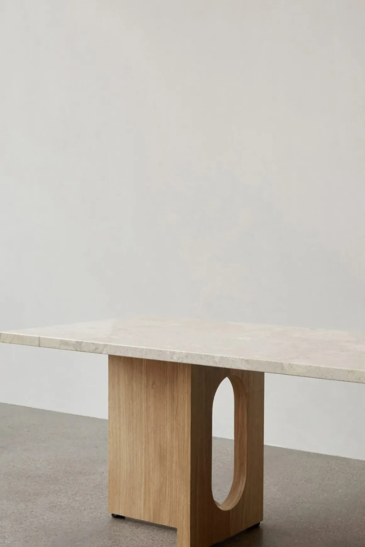 Sofabord - Androgyne Lounge 120x45cm Natural Oak/Kunis Breccia Stone