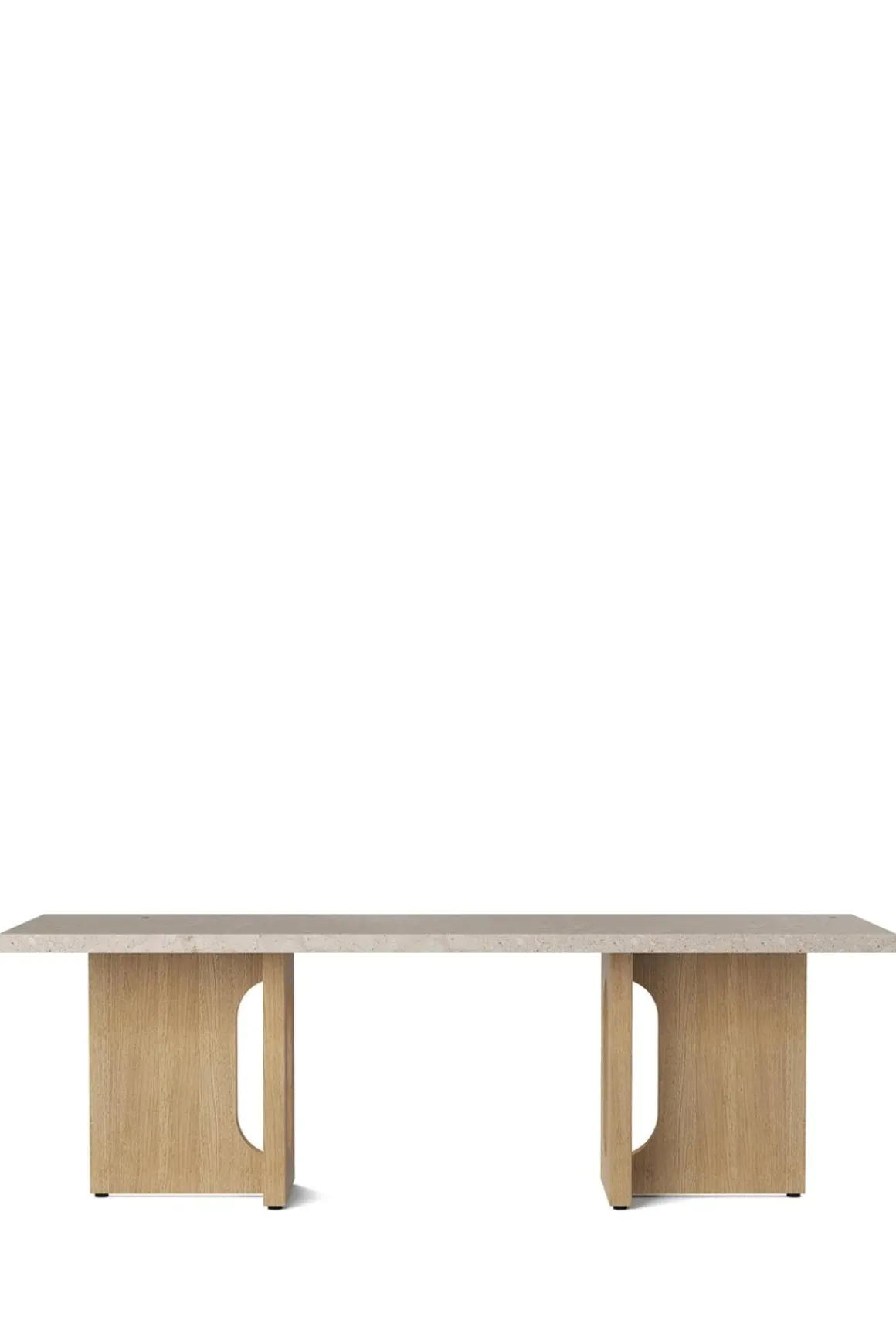 Sofabord - Androgyne Lounge 120x45cm Natural Oak/Kunis Breccia Stone