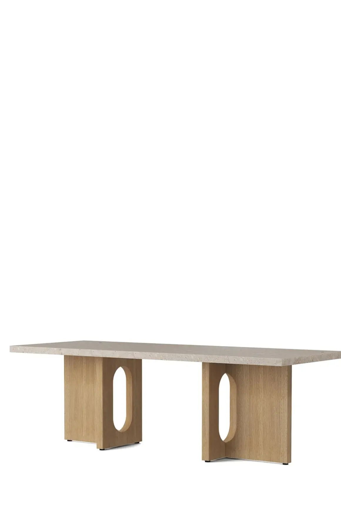 Sofabord - Androgyne Lounge 120x45cm Natural Oak/Kunis Breccia Stone