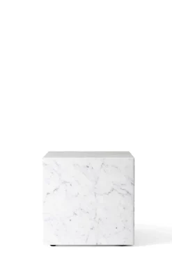 Sofabord - Plinth Cubic 40x40xh39cm White Marble