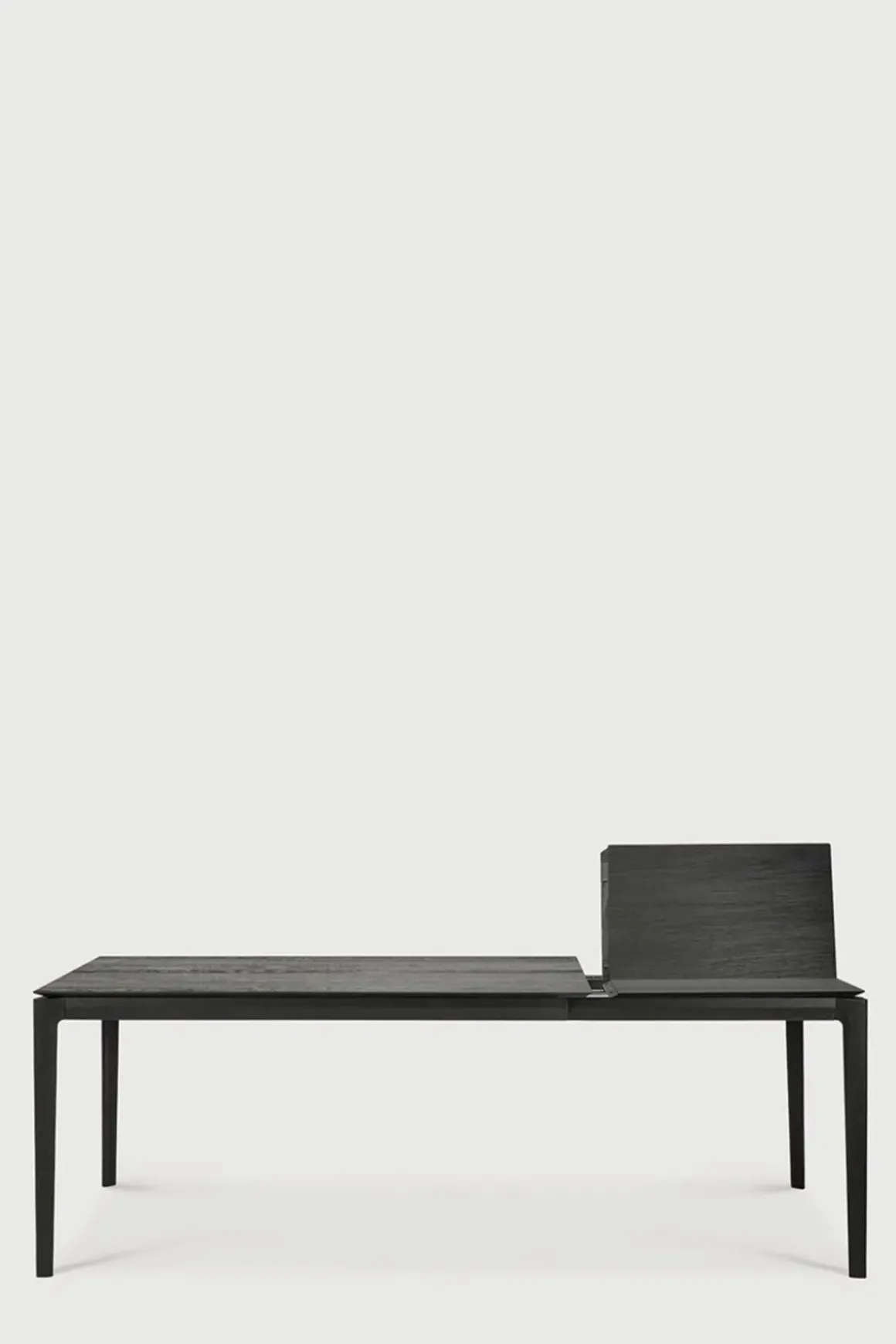 Spisebord - Bok m/Ileggsplate 140/220x90xH76cm Sort Lakkert Eik
