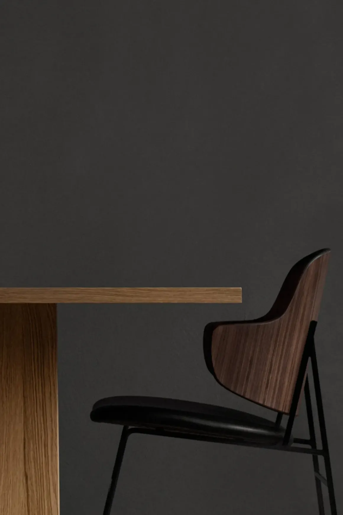 Spisestol - The Penguin Dakar 842, Black Steel, Walnut