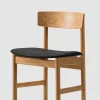Spisestuestol - Mogensen Model 3236 Oljet Eik / 98 Sort Lær