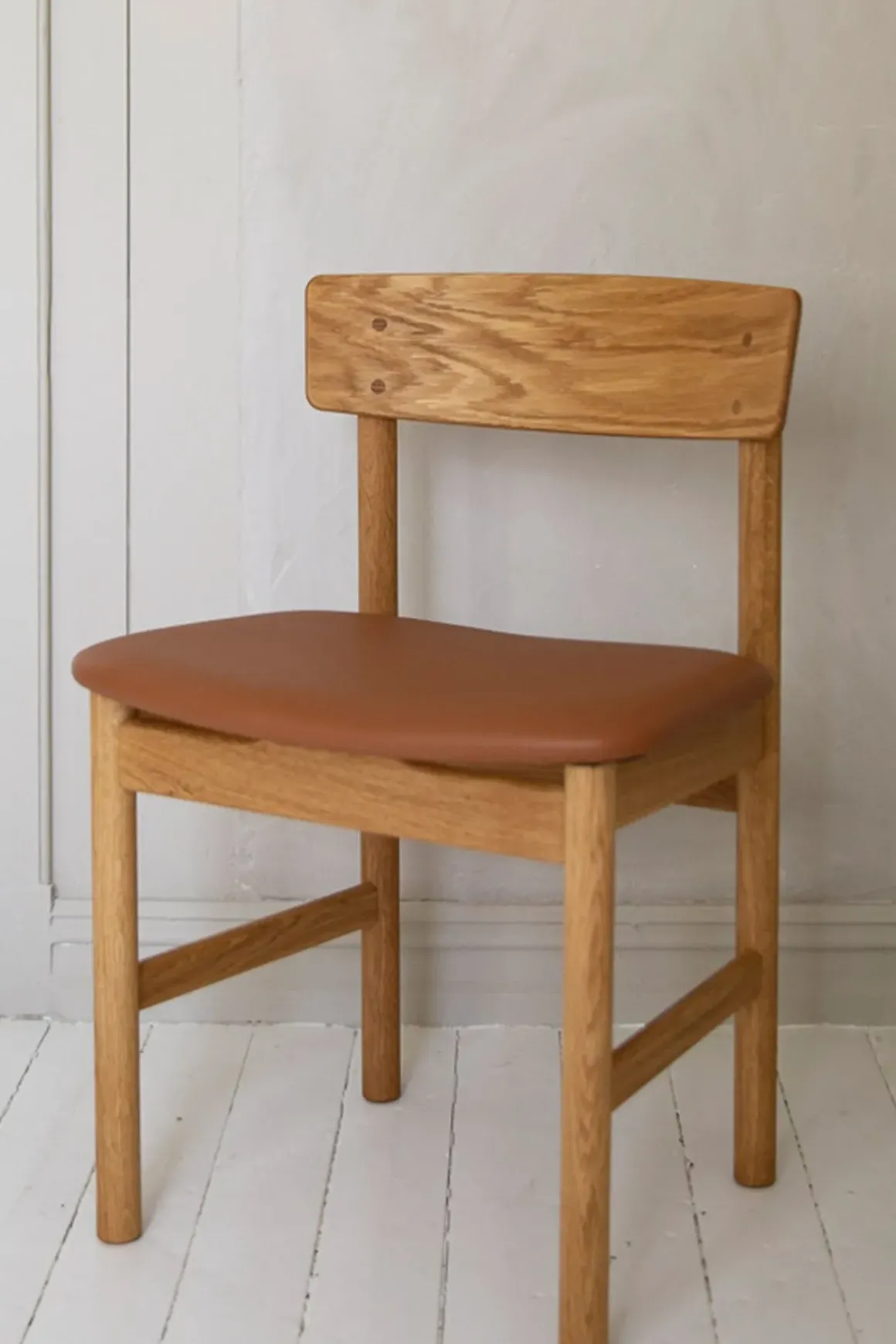 Spisestuestol - Mogensen Model 3236 Oljet Eik / 75 Cognac Lær