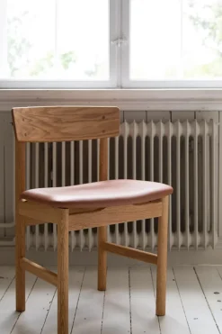 Spisestuestol - Mogensen Model 3236 Oljet Eik / 75 Cognac Lær