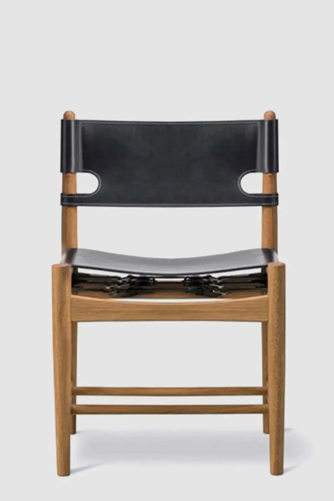 Spisestuestol - Spanish Dining Chair 3237 u/Arml. Oljet Eik / Sort Lær
