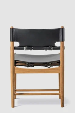 Spisestuestol - Spanish Dining Chair 3237 u/Arml. Oljet Eik / Sort Lær