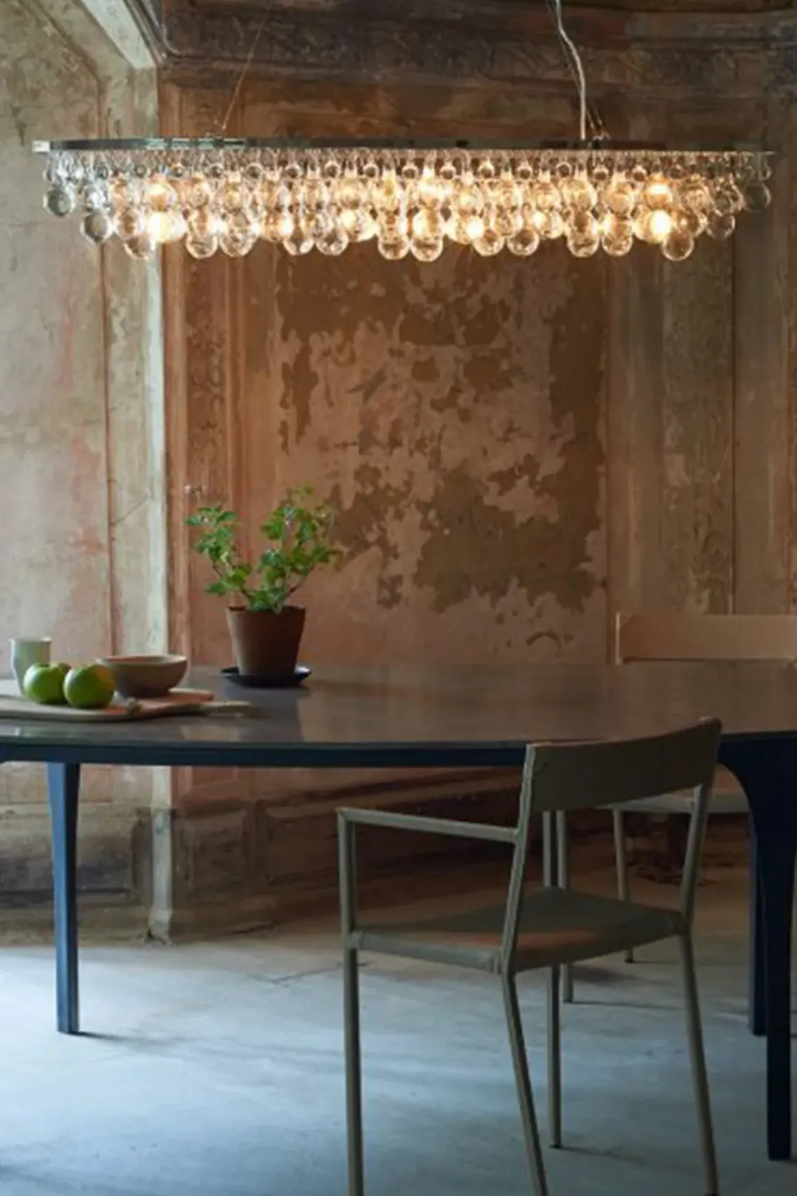 Taklampe - Arctic Pear Chandelier Oval 140x45cm