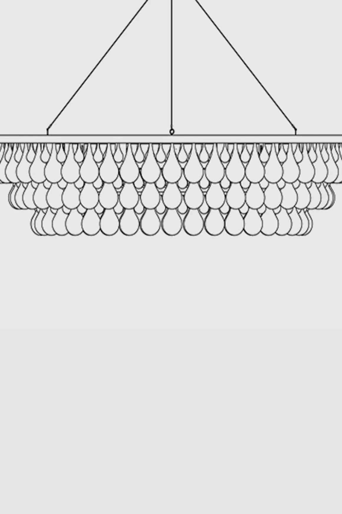 Taklampe - Arctic Pear Chandelier Round 120cm