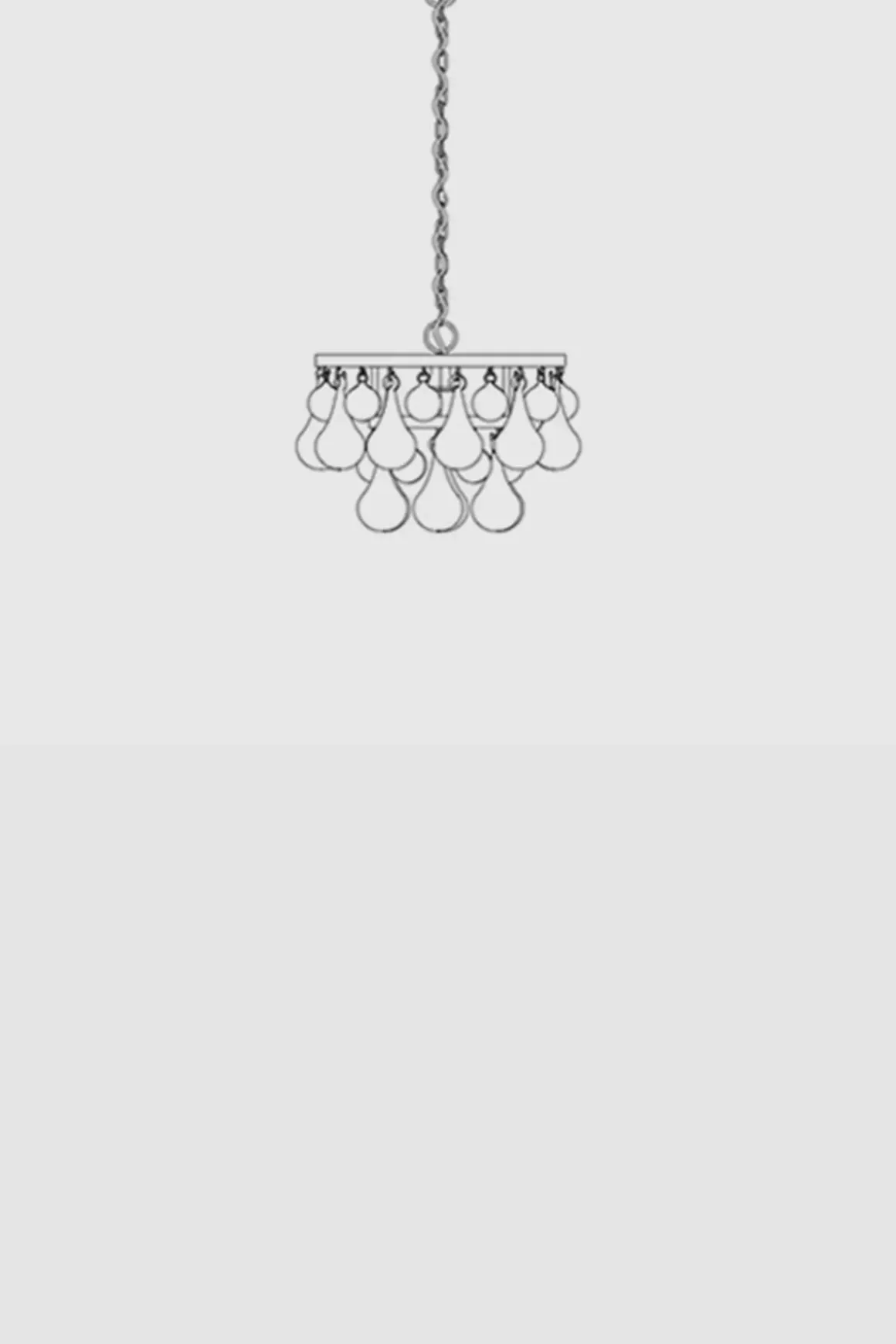 Taklampe - Arctic Pear Chandelier Round 21cm