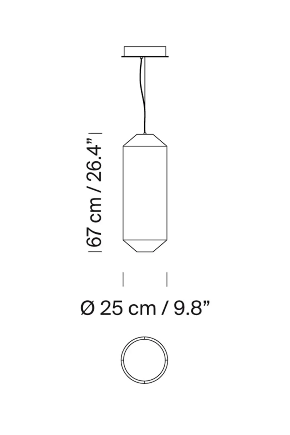 Taklampe - Tekio Vertical P1