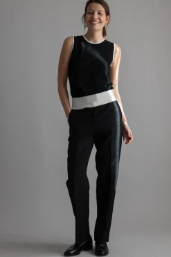 Topp - Classic Merino Tank Black Cream