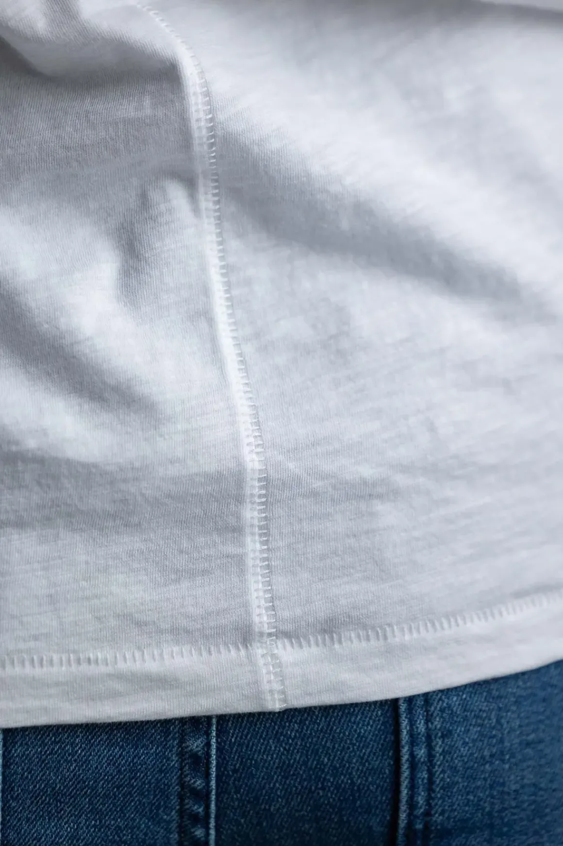 T-Skjorte - The Slub Vee Bright White