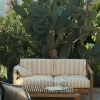 Utesofa - Virkelyst 2-Seter Teak/Golden Yellow Stripe