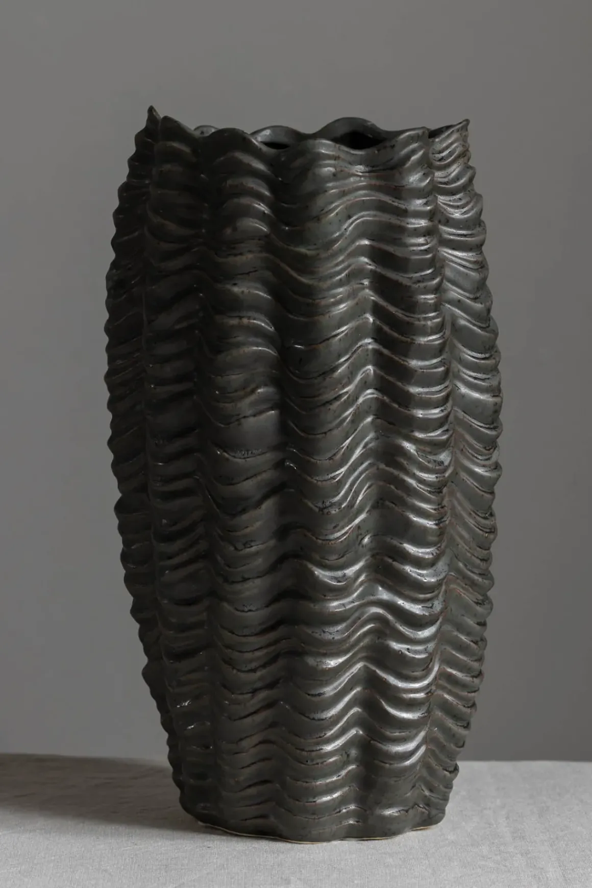 Vase - Keramikk H43cm Grønn