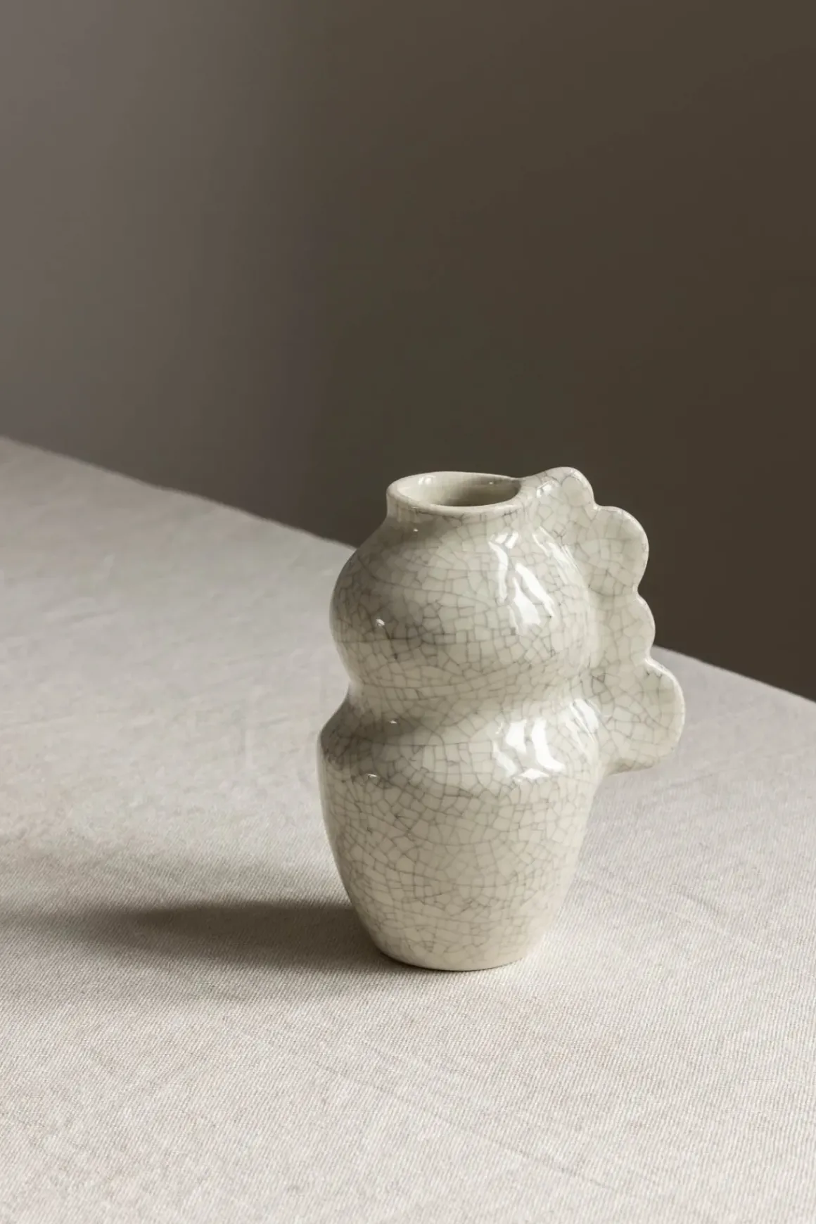 Vase - Medee H16cm Quartz Craquele