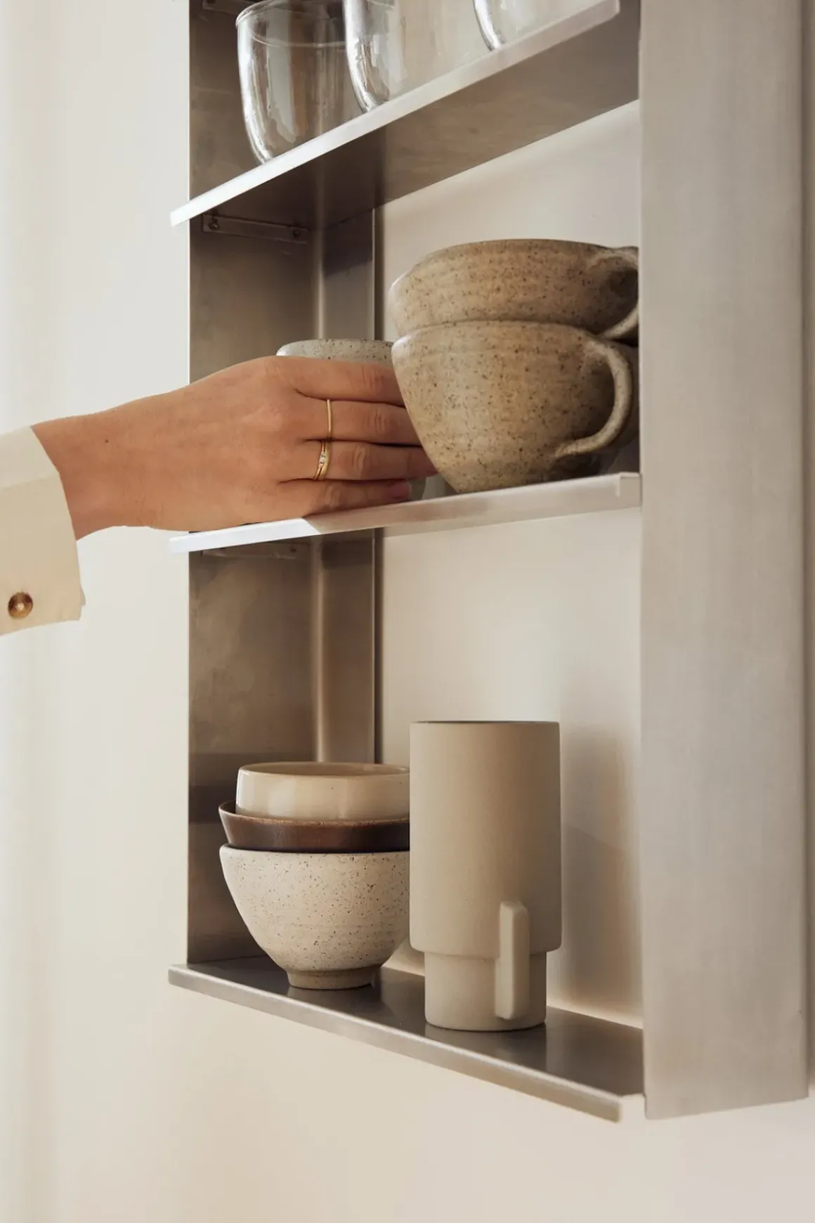 Vegghylle - Taper Wall Shelf, Stainless Steel