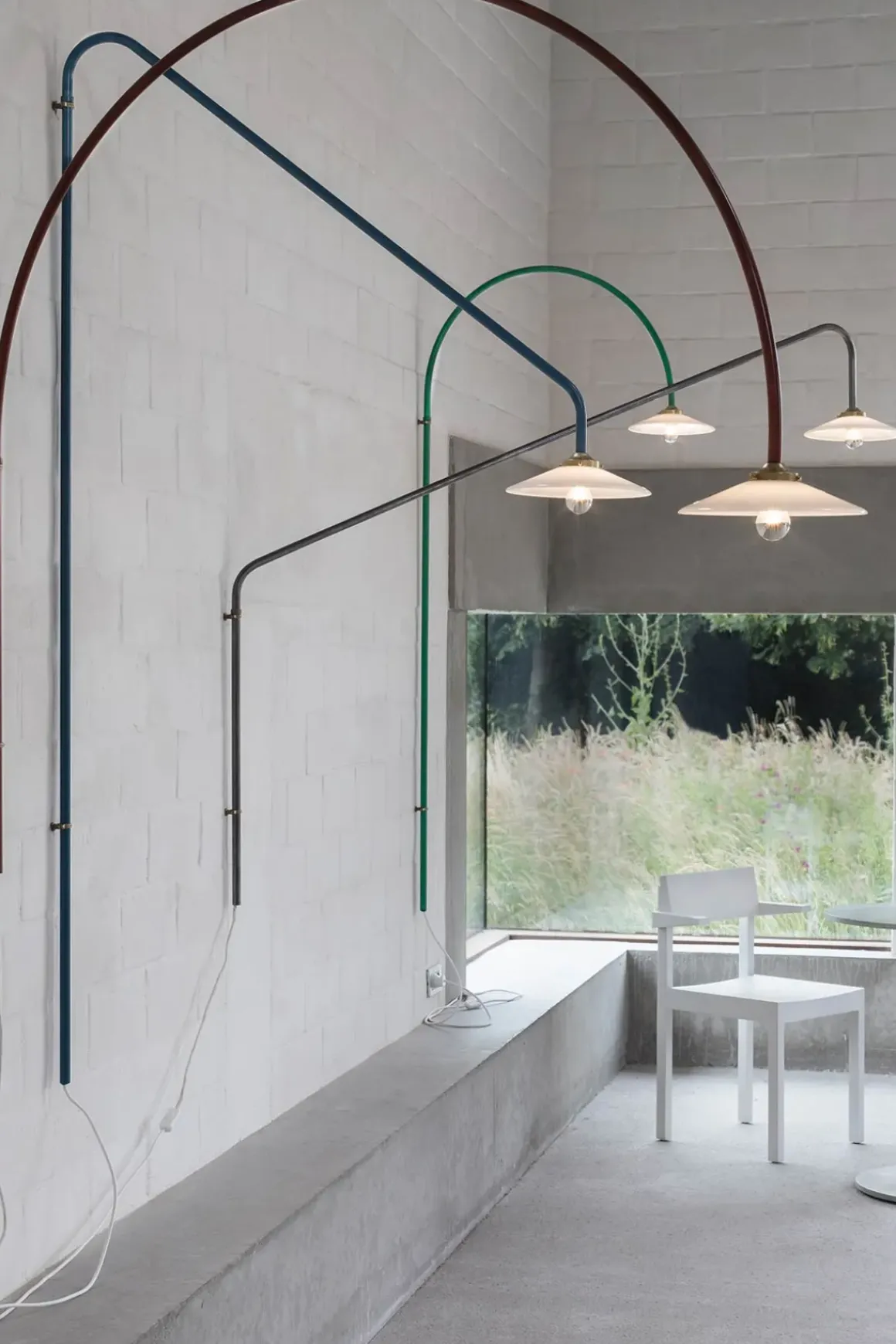 Vegglampe - Hanging Lamp N2 75x180cm Unlaquered Steel
